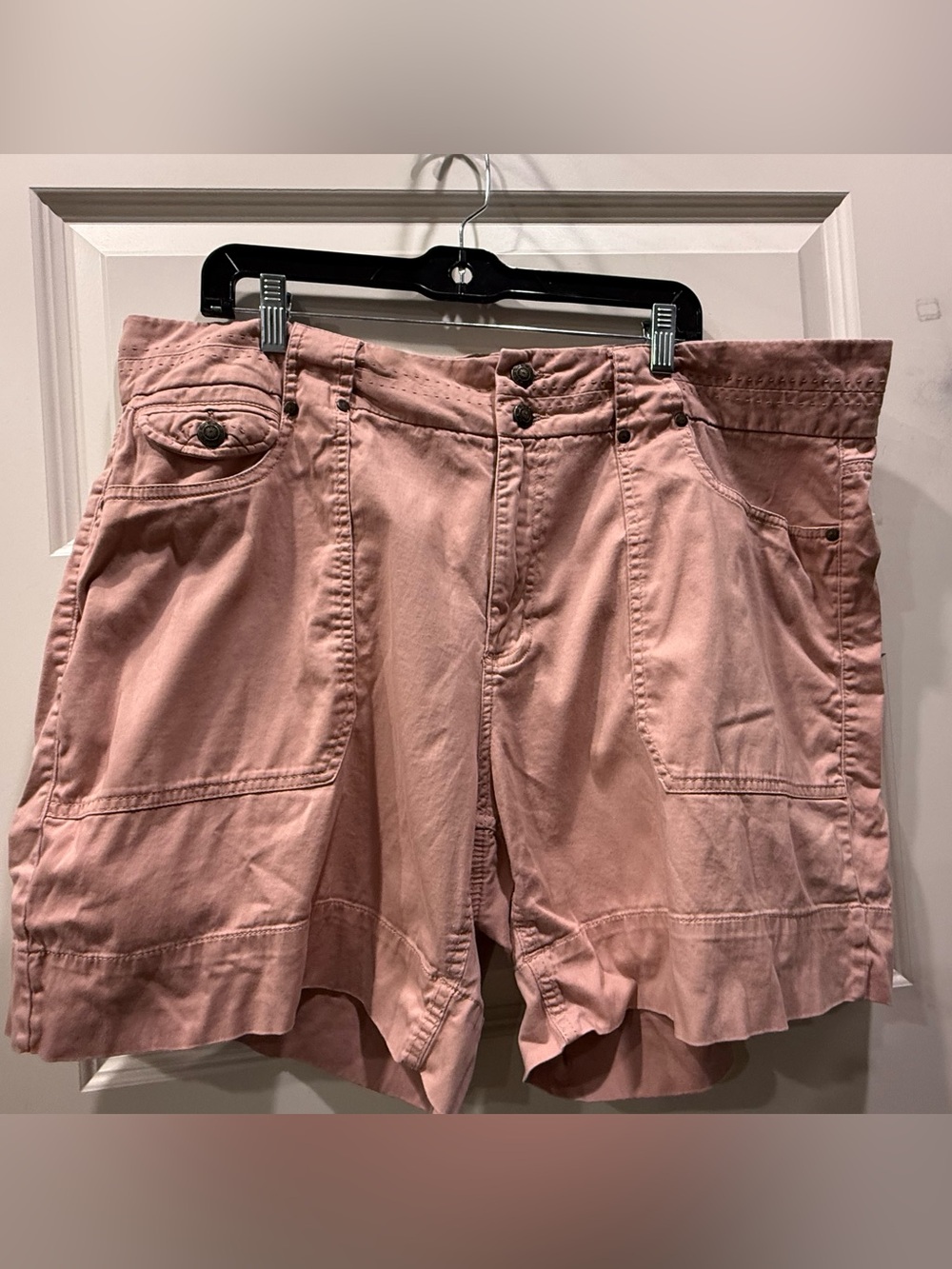 Cato Blush Pink Cargo-Style Women's Shorts Plus Size 18W